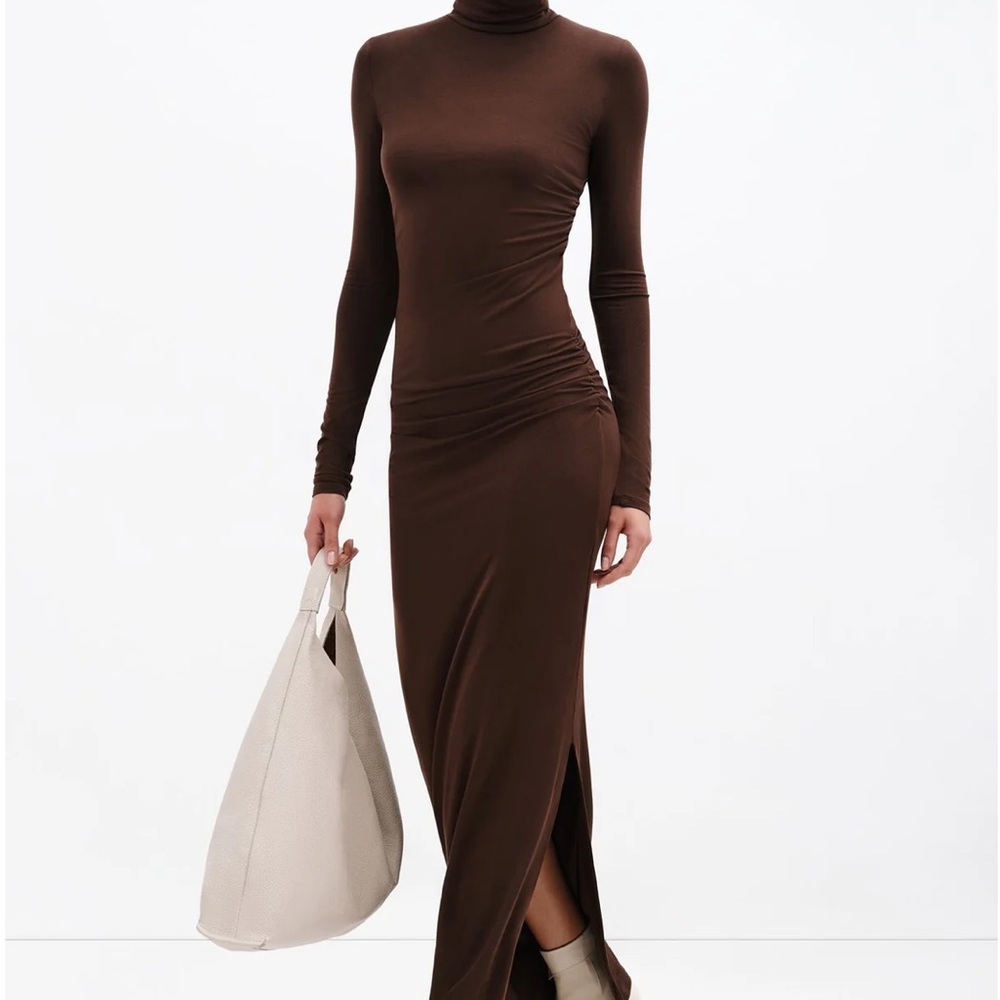 Elegant Brown Maxi Dress
